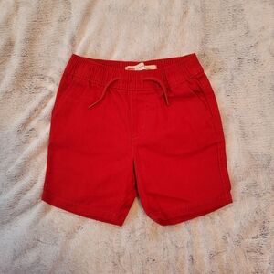 Levi’s Baby 9 Months Unisex Red Elastic Drawstring Waist Shorts Pockets